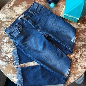 FREE PEOPLE Great Heights Frayed Skinny Jeans (24)